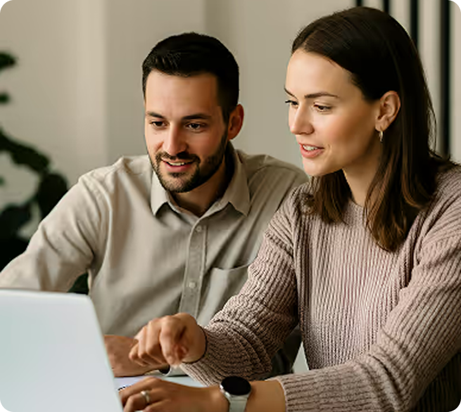 Man working on laptop
