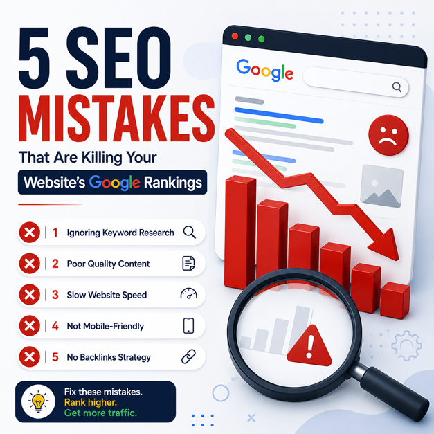 5 SEO Mistakes That Are Killing Your Website’s Google Rankings