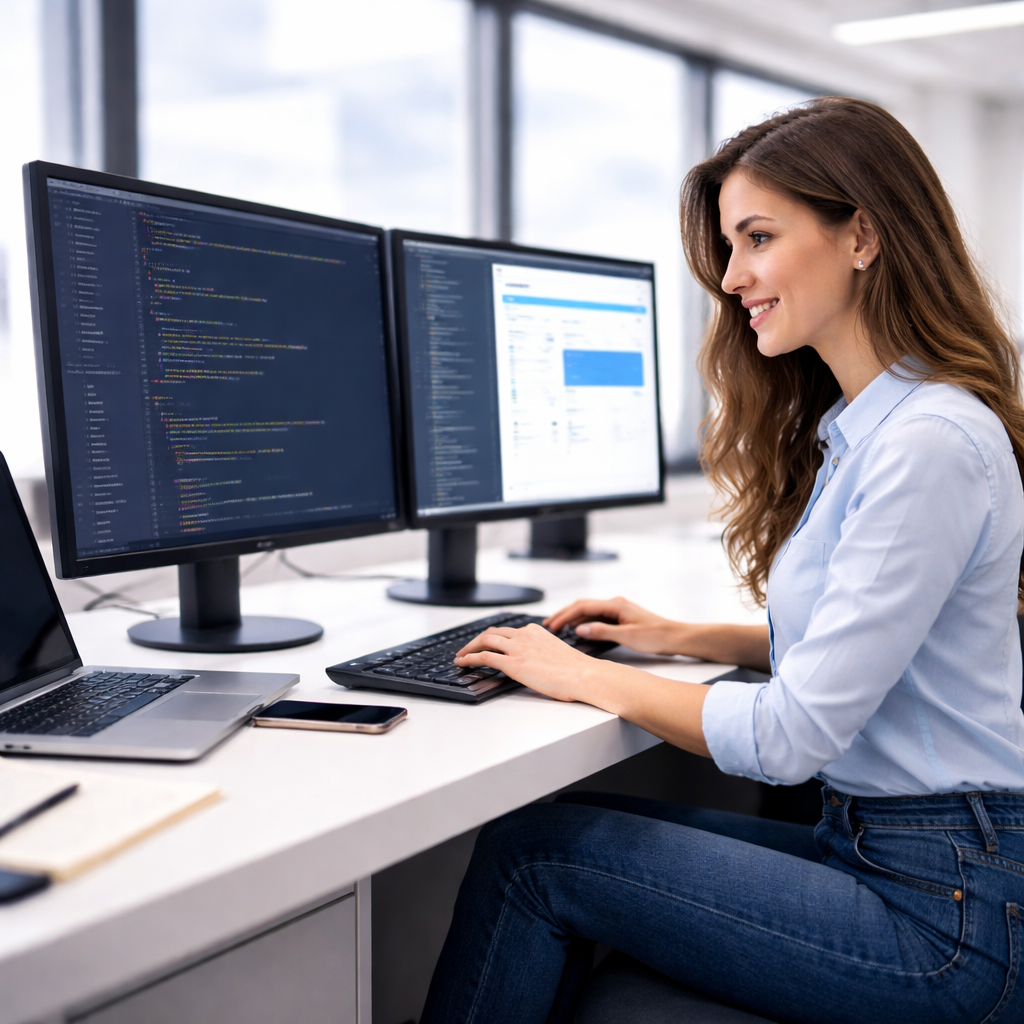 Man working on laptop