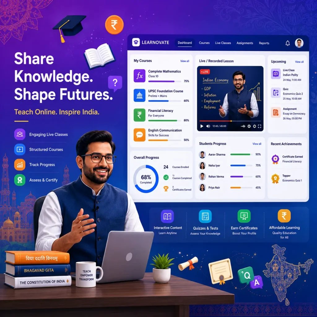 How to Launch Online Coaching Business in India 2026 - LMS Dashboard