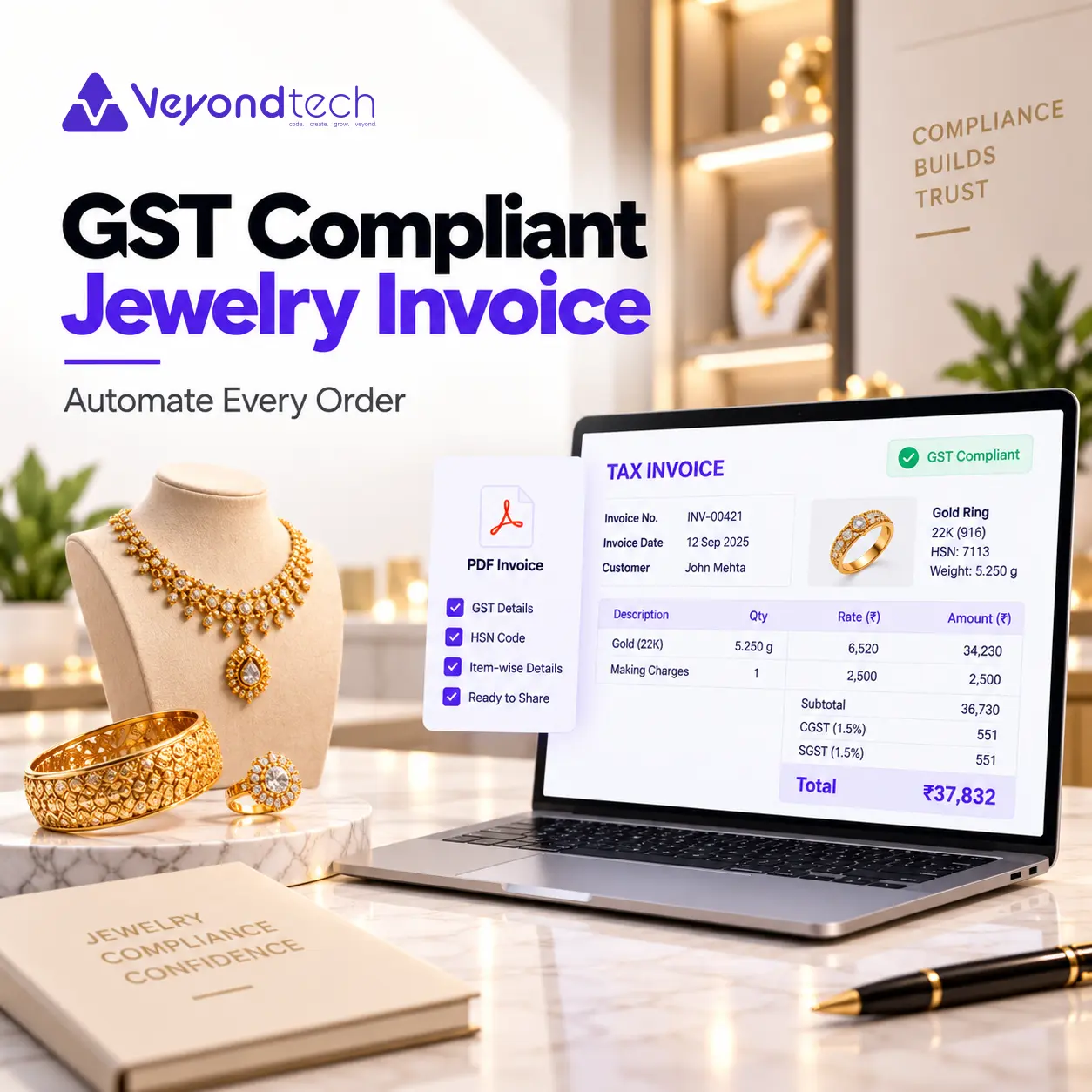 GST Compliant Invoice for Jewelry Business: A Complete Guide