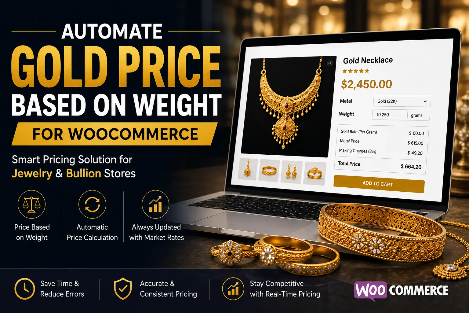 Why More Jewelry & Bullion Businesses Are Automating Gold Pricing in WooCommerce